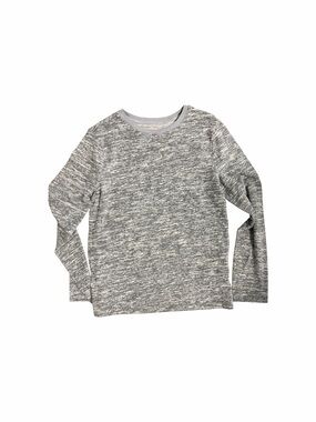 Cat & Jack Long-Sleeve Heathered Gray Crew Tee